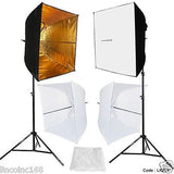 Photo Studio Video Continuous Lighting Kit Photography 2 Softbox Light Stand