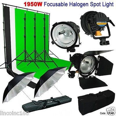 1950W Tungsten Focusable Continuous Light Video Spot Halogen Lighting CK401