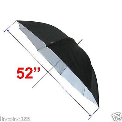 Linco 52" Black & White Studio Light Photo Reflector Umbrella Kit