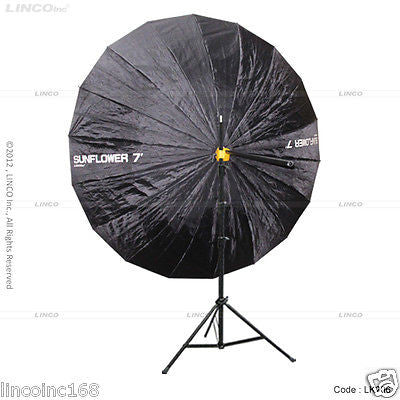 86" Photography Studio Lighting Video Sunflower Silver Umbrella Clamp Stand Kit