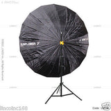 86" Photography Studio Lighting Video Sunflower Silver Umbrella Clamp Stand Kit