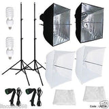 Photo Studio Continuous Lighting Kit Photography 2 Softbox Light Stand LK225