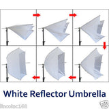32" Photography White Umbrella Translucent Photo Studio Lights Lighting Kits