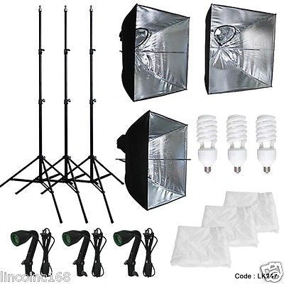 3PCS Linco Studio Softbox Studio Video Photo Lighting Photography Light Kit