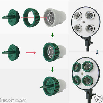 Ceramic Protector & Cap for Photography Studio Lighting Kit Light Head -4 of Set