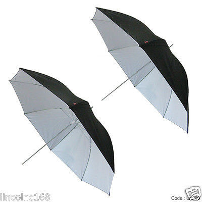 Linco 52" Black & White Studio Light Photo Reflector Umbrella Kit
