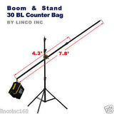 Photo Studio Lighting 7.8ft Boom Arm Light Stand 30lb Counter Weight Bag Kit