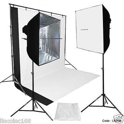 DSLR Camera Digital Photography Video Studio Photo Lighting Background Stand Kit