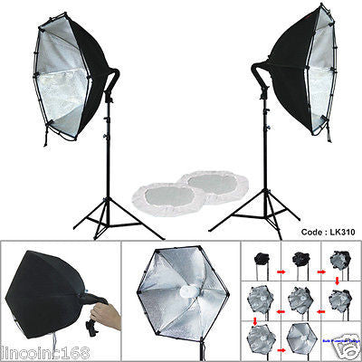 Linco 2 Softbox Studio Video Photo Lighting Photography Light Kit