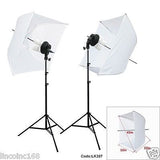 32" Photography White Umbrella Translucent Photo Studio Lights Lighting Kits