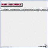 Ceramic Protector & Cap for Photography Studio Lighting Kit Light Head -4 of Set
