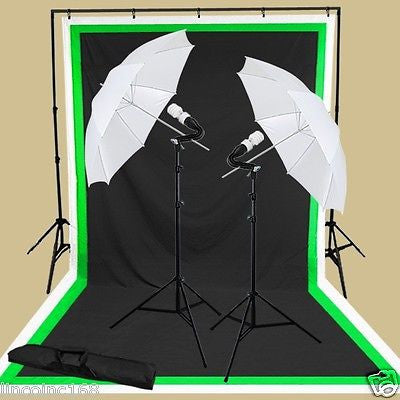 Phtotgraphy Studio Continuous Lighting Kit Background Support Muslin Backdrop