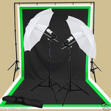 Phtotgraphy Studio Continuous Lighting Kit Background Support Muslin Backdrop