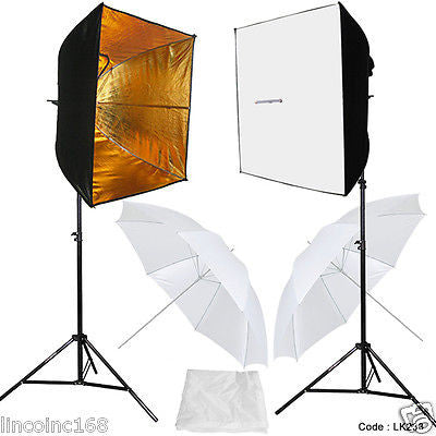 Photographic Lighting Kit W/ Photo Studio Light Bulb 2 Softbox