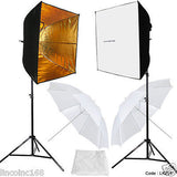 Photographic Lighting Kit W/ Photo Studio Light Bulb 2 Softbox